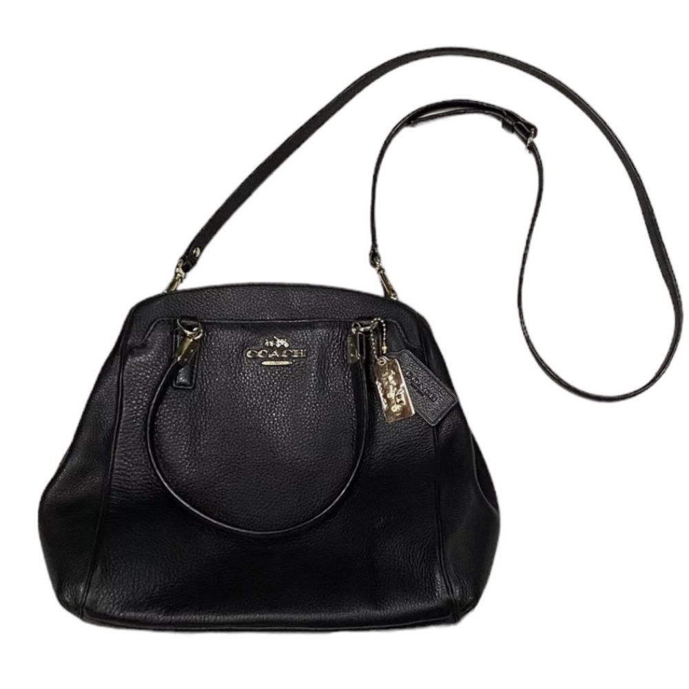 Coach Minetta Pebbled Leather Satchel Crossbody Handbag